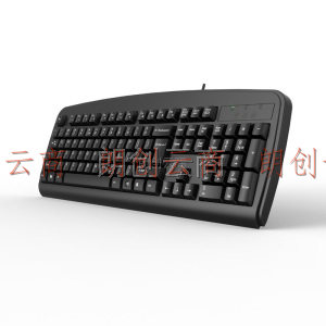 双飞燕（A4TECH)KB-8U键盘有线键盘办公键盘USB笔记本台式机通用键盘104键黑色