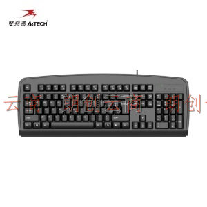 双飞燕（A4TECH)KB-8U键盘有线键盘办公键盘USB笔记本台式机通用键盘104键黑色