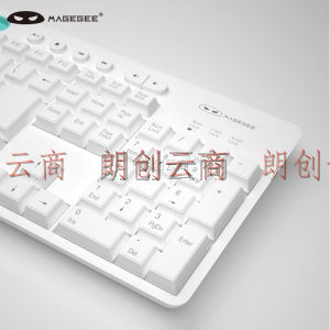 MageGee V620 键盘鼠标套装 USB无线电脑台式笔记本办公专用 商务家用舒适键盘鼠标 超薄便携键鼠套装 白蓝色