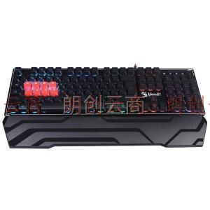 双飞燕 （A4TECH）B3370R 血手幽灵薄膜键盘 有线键盘 游戏键盘 三代8光轴 RGB 背光键盘 黑色 光轴