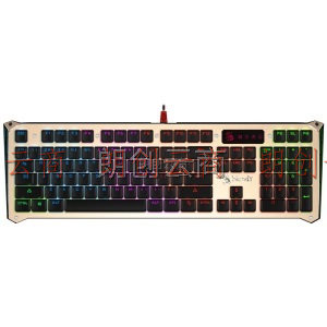 双飞燕（A4TECH）B940血手幽灵 机械键盘 有线键盘 游戏键盘 三代全光轴 RGB 背光键盘 黑金色 光轴