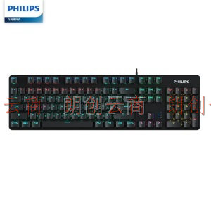 飞利浦（PHILIPS）SPK8605 机械键盘 游戏键盘 104键混光键盘 背光键盘 电脑键盘 有线键盘 吃鸡键盘  青轴