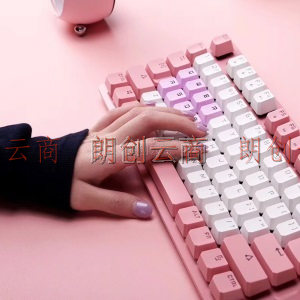 双飞燕（A4TECH）B770粉军血手幽灵机械键盘 有线键盘 游戏键盘 全尺寸 单色背光 背光键盘 黑色 光轴