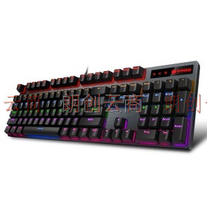 雷柏（Rapoo） V500PRO黑色青轴+V20S黑色版 机械游戏键鼠套装 机械键盘 游戏鼠标