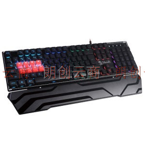 双飞燕 （A4TECH）B3370R 血手幽灵薄膜键盘 有线键盘 游戏键盘 三代8光轴 RGB 背光键盘 黑色 光轴