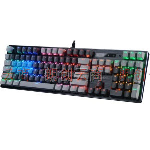 双飞燕（A4TECH）B770R空军  血手幽灵机械键盘 有线键盘 游戏键盘 全光轴 全尺寸 RGB 背光键盘 黑色 光轴
