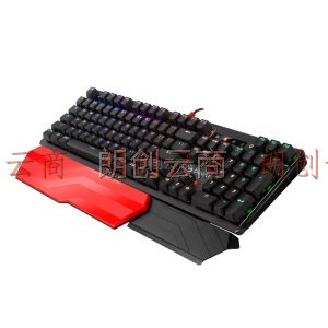 双飞燕（A4TECH）B975 血手幽灵机械键盘 有线键盘 游戏键盘 三代全光轴 RGB背光键盘 1680万色 黑色