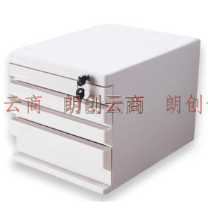 晨光(M&G)文具灰色四层桌面带锁文件柜 抽屉式收纳柜 资料柜 单个装ADM95297
