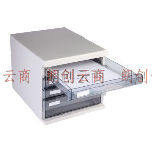 晨光(M&G)文具灰色四层桌面文件柜 抽屉式收纳柜 资料柜 单个装ADMN4033