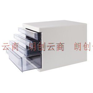 晨光(M&G)文具灰色四层桌面文件柜 抽屉式收纳柜 资料柜 单个装ADMN4033