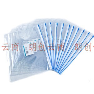广博(GuangBo)12只装A4透明文件袋/拉链资料袋/办公用品 单色随机P0006