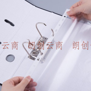 广博(GuangBo)100只装 11孔资料册文件袋 替芯袋保护袋 搭配孔夹快劳夹使用WJ6704