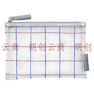  国誉（KOKUYO）学生办公格子印象文件袋 收纳袋 资料袋 190*10*135mm M 蓝红WSG-KULP16BR
