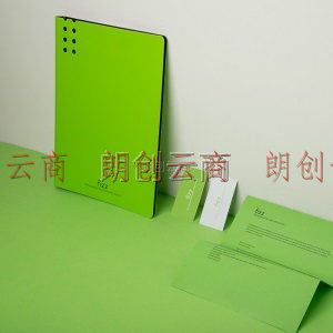 飞兹(fizz)加厚A4长押夹文件夹板/彩色资料夹/档案夹/办公用品 绿A2387