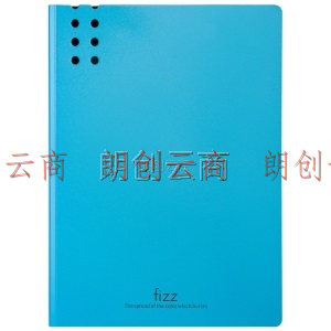 飞兹(fizz)加厚A4单强力文件夹板(含插页)彩色档案夹/办公用品 天蓝A2385
