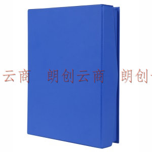 广博(GuangBo)55mmA4高质感磁扣档案盒/资料文件盒/办公收纳用品蓝黑随机 单个装（带压纸夹）WJ6757