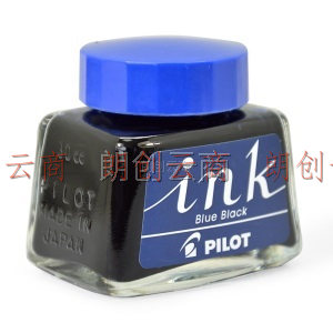  百乐（PILOT）非碳素墨水 不堵笔钢笔墨水30ml 蓝黑INK-30-BB原装进口