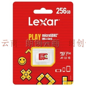 雷克沙（Lexar）256GB TF（MicroSD）存储卡 U3 V30 A1 读速150MB/s 专为游戏机等大容量扩容设计（PLAY）