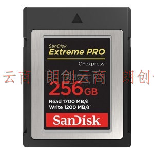 闪迪（SanDisk）256GB CF存储卡 4K 至尊超极速版单反相机内存卡 读速1700MB/s 写速1200MB/s兼容部分XQD相机
