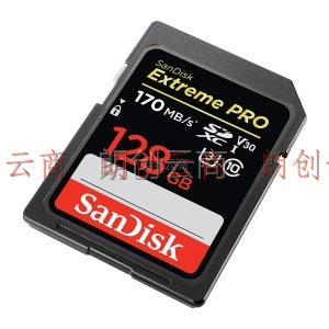 闪迪（SanDisk）128GB SD存储卡 U3 C10 V30 4K至尊超极速版数码相机内存卡 读速170MB/s 写速90MB/s