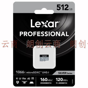 雷克沙（Lexar）512GB TF（MicroSD）存储卡 U3 V30 A2 读160MB/s 写120MB/s 4K高清视频流畅拍（1066x）