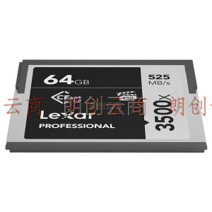 雷克沙（Lexar）64GB 读525MB/s 写375MB/s CFast2.0存储卡 3500x 符合VPG-130 适用高清摄像机