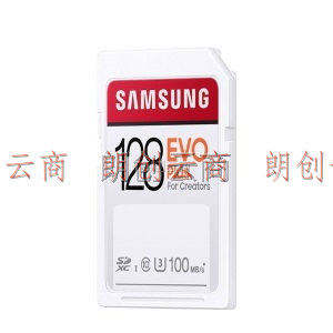 三星（SAMSUNG）128GB SD存储卡 4K U3 class10 EVO Plus 内存卡读速高达100mb/s 4K全高清数码相机卡单反卡