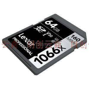 雷克沙（Lexar）64GB SD存储卡 C10 U3 V30 读160MB/s 写70MB/s 快上加稳4K流畅拍（1066x）