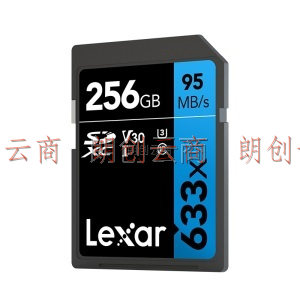 雷克沙（Lexar）256GB 读95MB/s 写45MB/s SDXC Class10 UHS-I U3 V30 SD高速存储卡（633x）