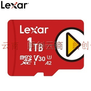 雷克沙（Lexar）1TB TF（MicroSD）存储卡 U3 V30 A2 读速150MB/s 专为游戏机等大容量扩容设计（PLAY）