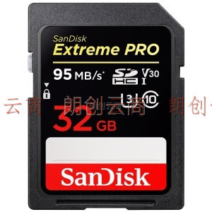 闪迪（SanDisk）32GB SD存储卡 U3 C10 V30 4K 至尊超极速版内存卡 读速95MB/s 写速90MB/s 捕捉4K超高清