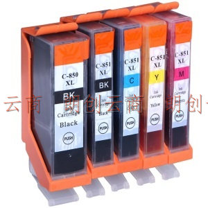 绘威 PGI-850XL大容量墨盒四色套装(适用于佳能PGI-850 851 IX6880 MG7580 6780 MG7180 IP7280)