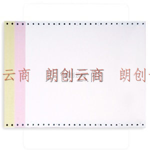 天章(TANGO)天章龙三联整张不撕边电脑打印纸 彩色针式打印纸241-3(色序:白红黄 1000页/箱)
