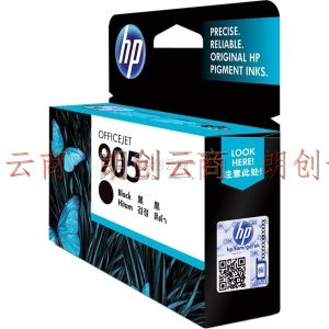 惠普（HP）905原装墨盒 适用hp OJ6960/6970 打印机 黑色墨盒