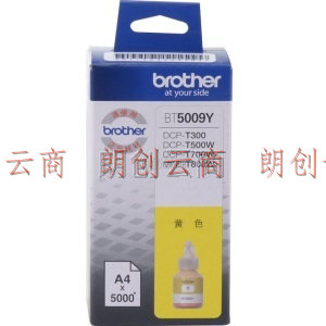 兄弟（brother）BT5009Y 黄色墨盒(适用于兄弟打印机DCP-T500W / DCP-T300)