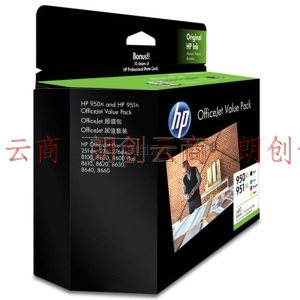 惠普（HP）950/951XL原装墨盒 适用hp 8600/8100/8610打印机 xl大容量黑彩墨盒