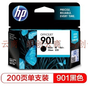 惠普（HP）901 墨盒 适用hp Officejet J4580/J4660/4500 打印机 黑色墨盒