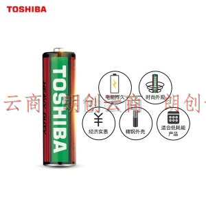 东芝 TOSHIBA 5号碳性电池干电池12粒装 适用于/闹钟/遥控器/手电筒/收音机等 AAR6P