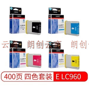 埃特（elite_value）E LC960 四色墨盒套装 (适用兄弟 MFC-3360C/FAX-2480C/1360)