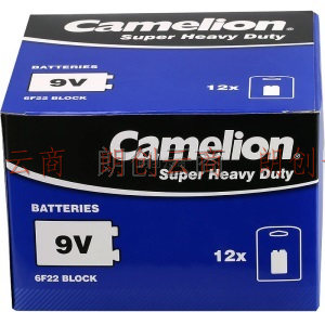 飞狮（Camelion）碳性电池 干电池 6F22/9V/9伏 电池 12节 遥控玩具/烟雾报警器/无线麦克风