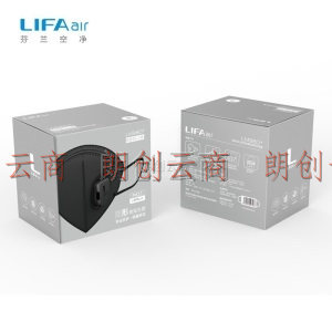 LIFAair 独立包装KN95口罩黑色 透气呼吸阀 防细菌防飞沫防雾霾防粉尘 LM98D+ 10只装