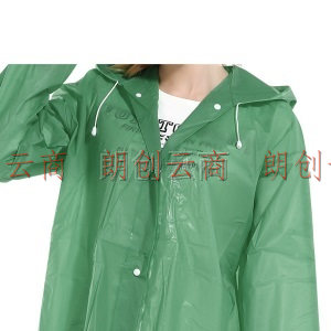 WELLHOUSE 非一次性雨衣 成人雨衣男女加厚带帽雨披旅行用品电动车登山徒步 军绿色
