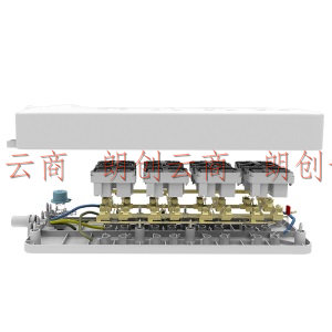 韩电（KEG）新国标插座/插排/插线板/接线板/拖线板HD-ZSB-04/4K 一体铜4/4插位全长5米 总控10A/2500W