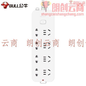公牛（BULL）插座/插线板/插排/排插/接线板/拖线板 8位总控全长1.8米 GN-B3440