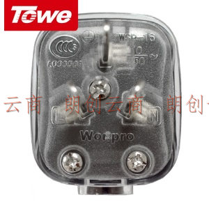 同为（TOWE）10A国标PDU电源自配线插头 5个装  TW-F-CT-G10