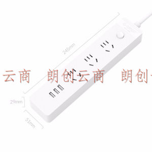 奥睿科(ORICO)USB插座/排插/插线板/接线板/拖线板 总控开关儿童保护门NKO-3A3U线长2.8米