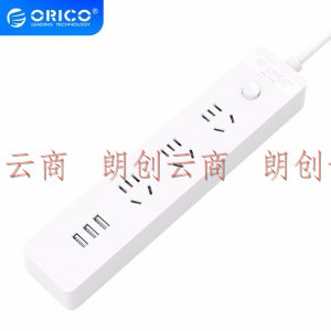奥睿科(ORICO)USB插座/排插/插线板/接线板/拖线板 总控开关儿童保护门NKO-3A3U线长2.8米