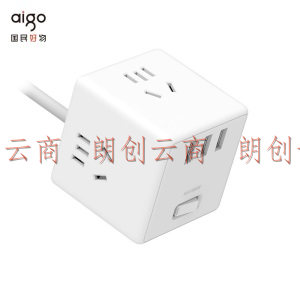 爱国者(aigo)魔方插座 3位+3USB创意插线板/插排/排插/接线板/拖线板 全长1.5米AC0331M