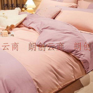 博洋家纺 （BEYOND）床品套件 纯棉四件套高支全棉刺绣公主风床单被套双人床1.8米床上用品 豆蔻年华 180cm