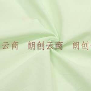 富安娜家纺 全棉水洗棉四件套 简约素绣床品套件双人加大 1米8床(230*229cm)绿色